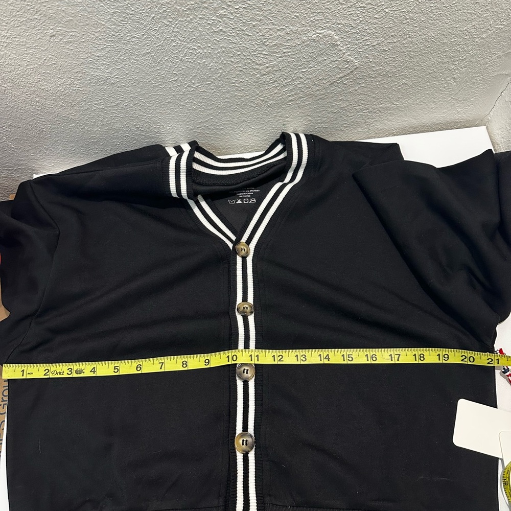 Move Theology Aura Tracker  Varsity Button Cardigan Size Small NWT - Picture 9 of 10
